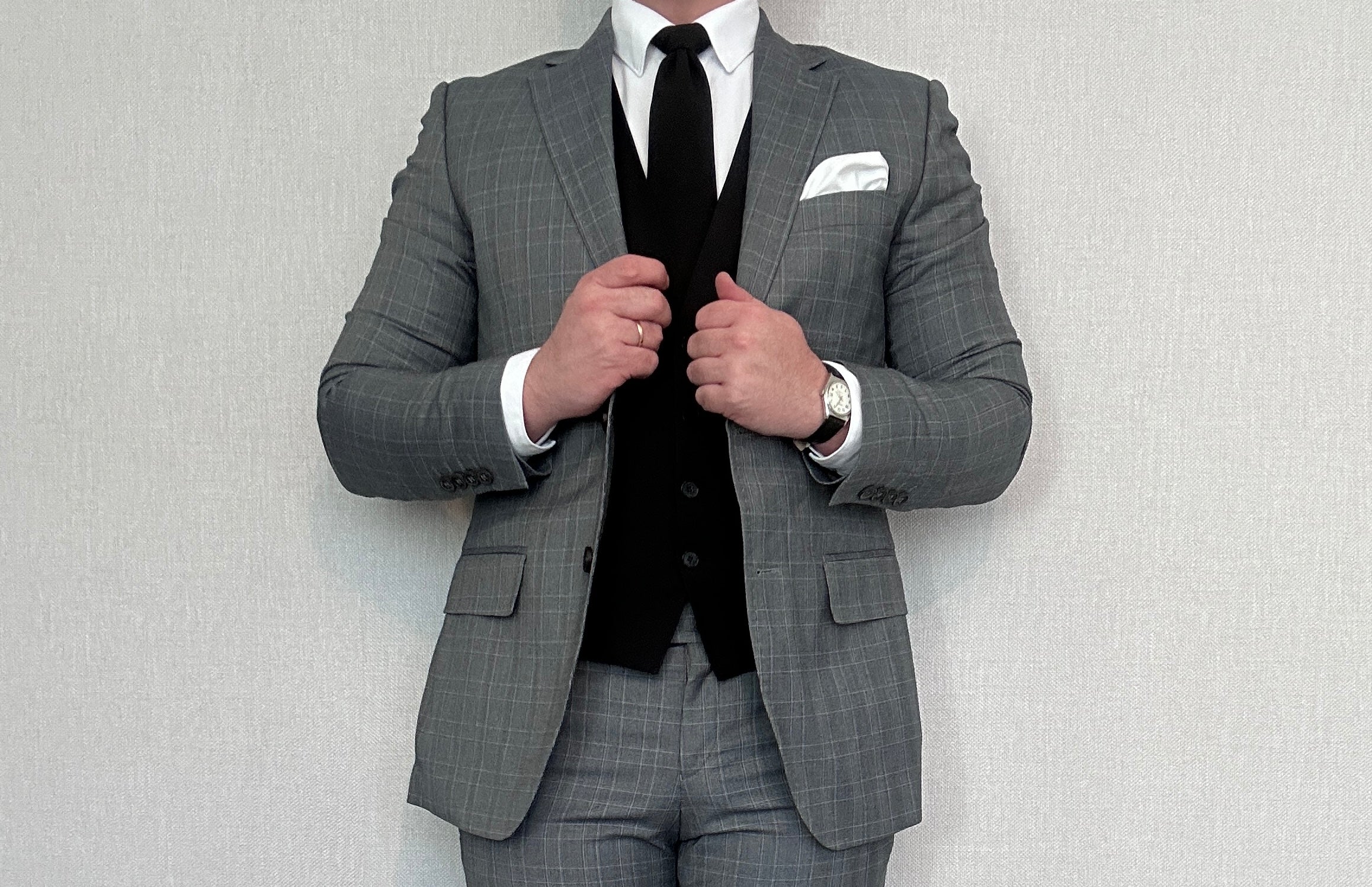 Garnitur szary krata Próchnik 50W